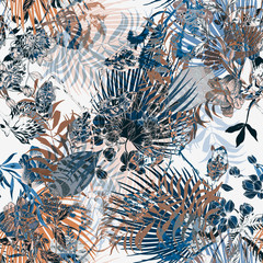 Flowers pattern.Silk scarf design, fashion textile. Background for the design and decoration of textiles. art abstract design, Seamless flower pattern - 293600319