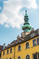 Fototapeta premium BRATISLAVA, SLOVAKIA - June 27, 2018: Street view of downtown in Bratislava, Slovakia