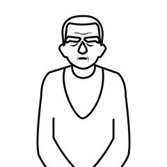 Grandfather cartoon vector design icon