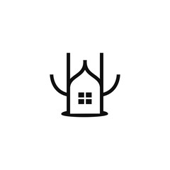 Nature Home logo Design Template. on white background .