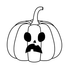 halloween pumpkin season isolated icon