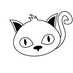 halloween cat mascot animal icon