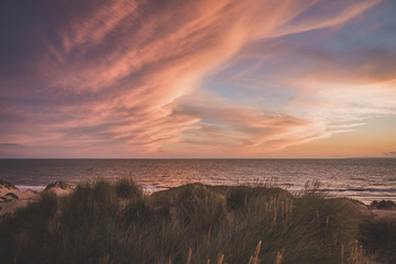 sunset over the sea