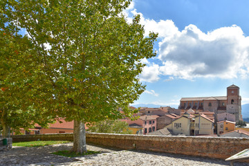 View of an old town in the Campania region of Italy