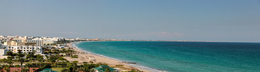 Obraz premium panorama view over the coast from mahdia