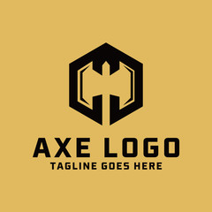 Obraz premium Axe Logo Design Inspiration For Business And Company.
