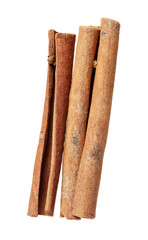 Cinnamon on a white background
