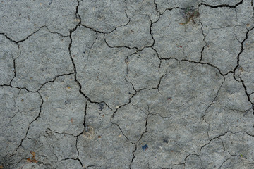 Fototapeta premium White dried and cracked ground. erosion earth background. cracked dry wall surface. white natural cracked texture