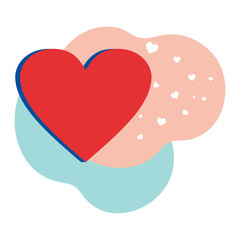 Modern vector flat illustration of heart.