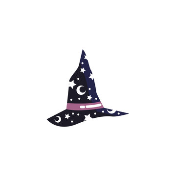 halloween witch hat isolated icon