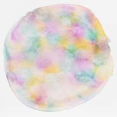 Colourful rounded shape texture on canvas