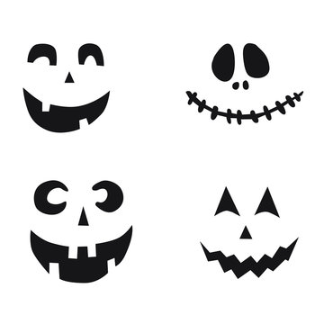 Halloween smile, face, vector illustration
