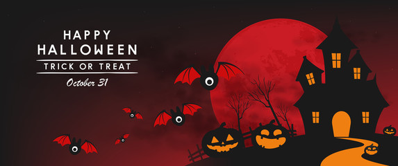 happy halloween day banner vector design 2019