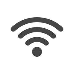 Wireless and wifi icon or sign for remote internet access. Podcast vector symbol isolated on white background.