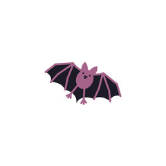 halloween bat flying isolated icon