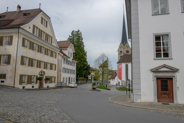 Fototapeta na wymiar Central square of Stans on Switzerland