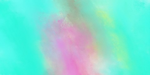 Fototapeta na wymiar abstract diffuse art painting with turquoise, pastel violet and pastel blue color and space for text. can be used as texture, background element or wallpaper
