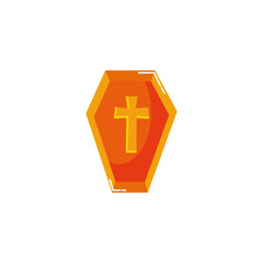 Fototapeta premium halloween coffin wooden isolated icon