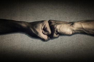 Naklejka premium hand of man punch attack