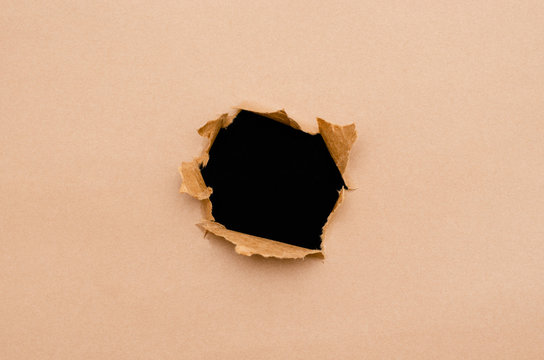 Hole in the wall close-up