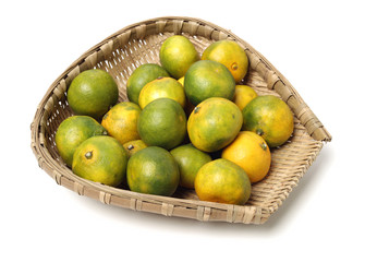 Asia orange isolated on white background