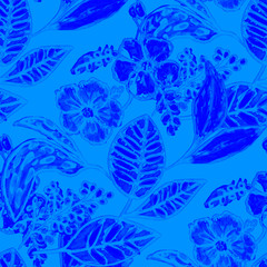 Fototapeta na wymiar Beautiful seamless pattern with flowers for wallpaper design. Creative floral background. Can be used for any kind of a design.