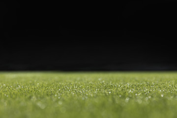 Close-up green football pitch