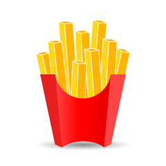 French fries vector cartoon