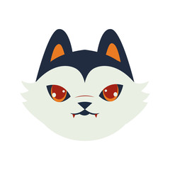 halloween cat mascot head seasonal icon