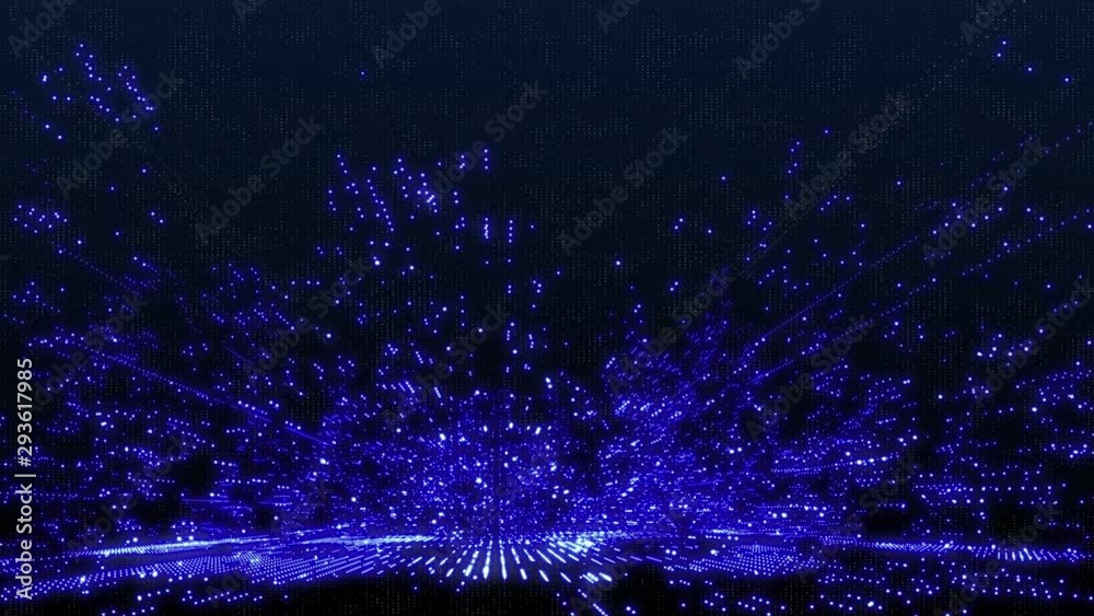 Aufkleber futuristic 3d footage virtual reality hologram rendering network communication concept. 4k motion gr