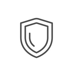 Shield line icon and security concept