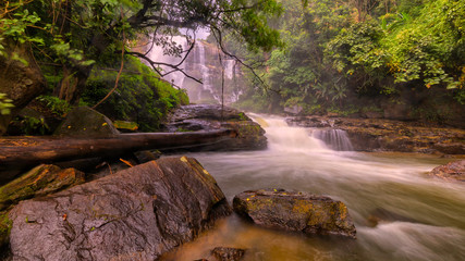The beautiful Wachiratarn water fall in Doi Inthanon national park, Chiang Mai, Thailand