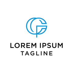 CP , CGP, initial modern abstract icon letter logo vector