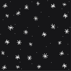 Winter snowflake, background, vector illustration