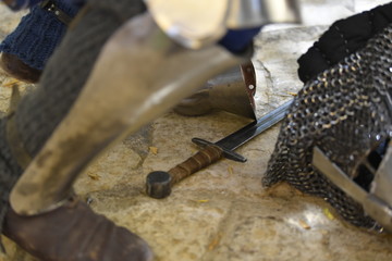 Knight's armor wallowing on the ground