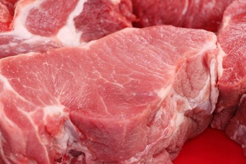 Raw pork for cooking at street food