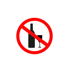 prohibition sign on alcohol