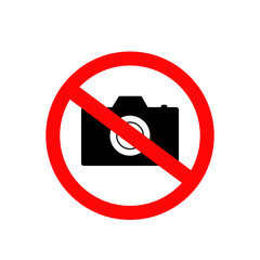 No photo camera vector sign