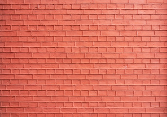 Fototapeta premium Brick red wall, backgound texture