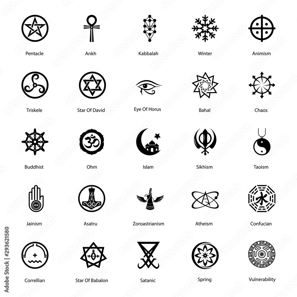 Canvas Prints Magical Symbol Glyph Icons Pack