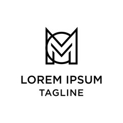 initial letter logo MC, CM logo template