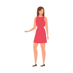 elegant business woman avatar character vector illustration design