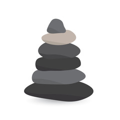 zen stones balance icon- vector illustration