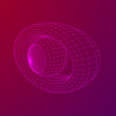 Abstract polygonal human eye sign.