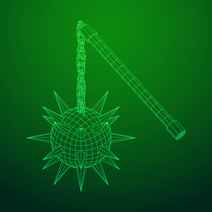Medieval chained mace ball.