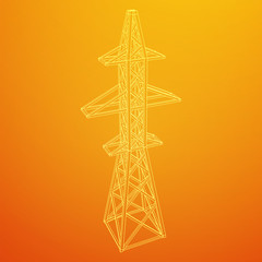 Power transmission tower high voltage pylon