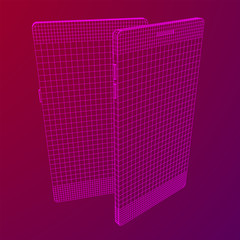 Smartphone mobile touch screen display wireframe