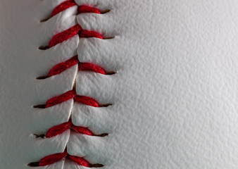 Macro of new baseball ball with copy space.