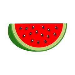 Part of watermelon icon. Flat illustration of part of watermelon vector icon for web design