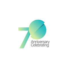 70 Years Anniversary Celebrating Vector Template Design Illustration